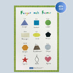 Interaktiv poster om färger och former