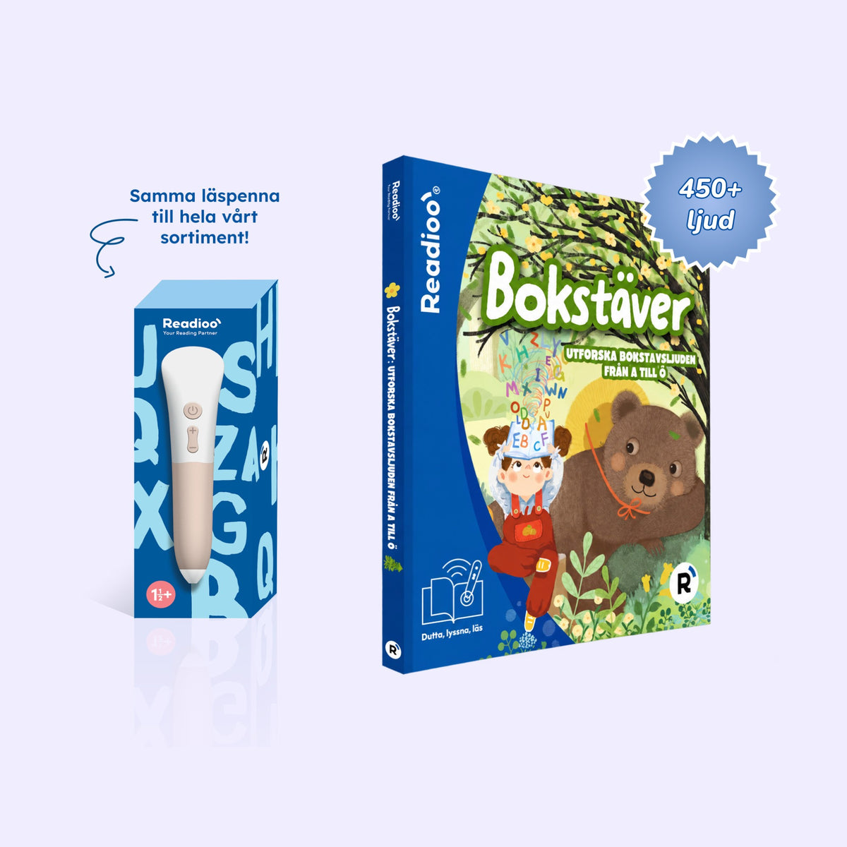 [SV] Läspenna + bok: Bokstäver: Utforska bokstavsljuden från A till Ö