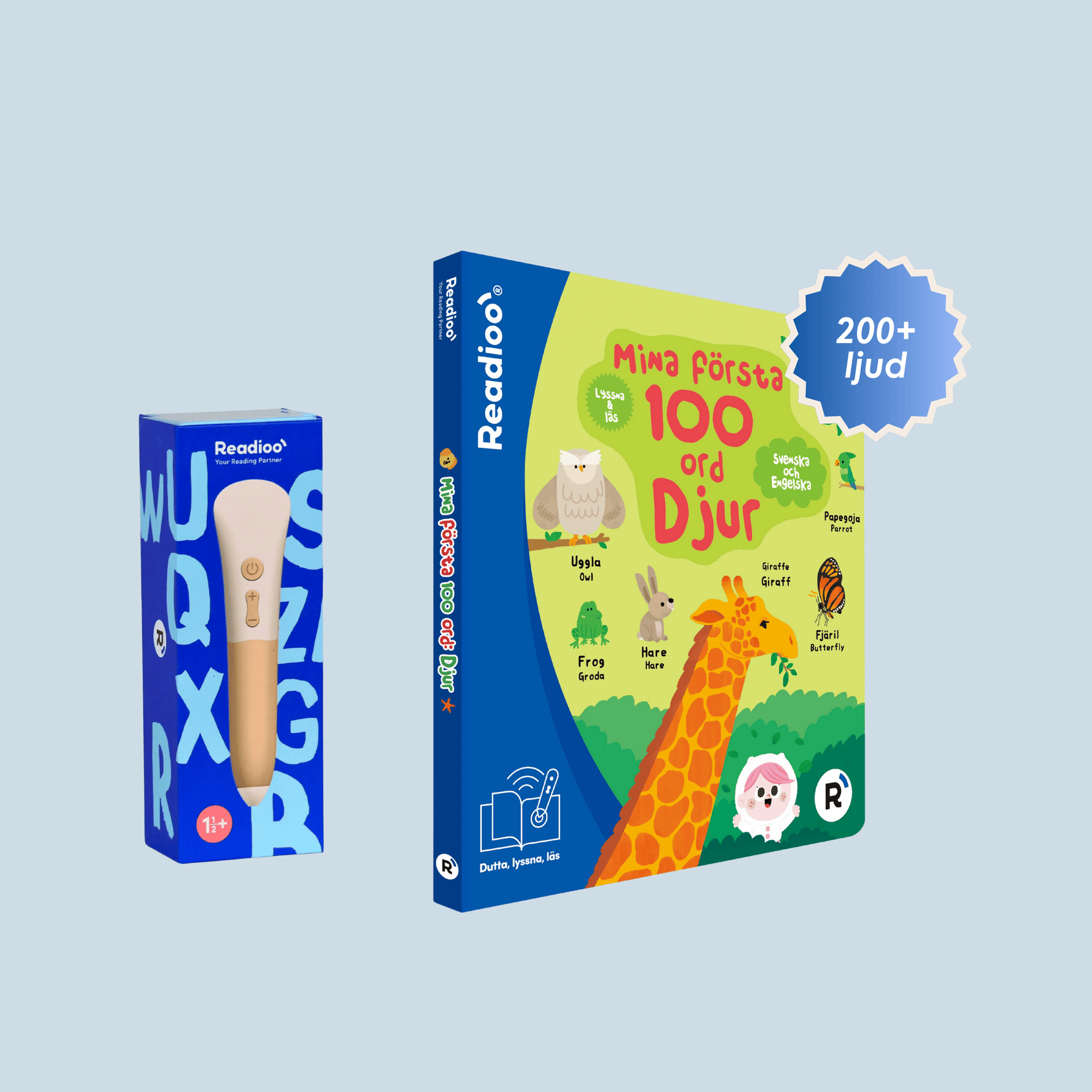 Tvåspråkig bok om djur och läspenna