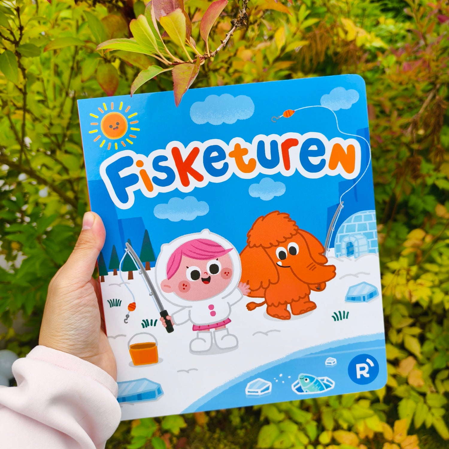 Omslaget till den interaktiva barnboken Fisketuren