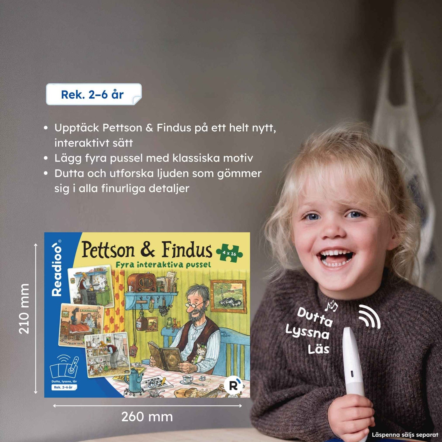 [SV] Pettson & Findus: Fyra interaktiva pussel