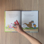 Demofilm visar hur Readioos läspenna aktiverar ljud från Bamse och Hoppa-Tossa